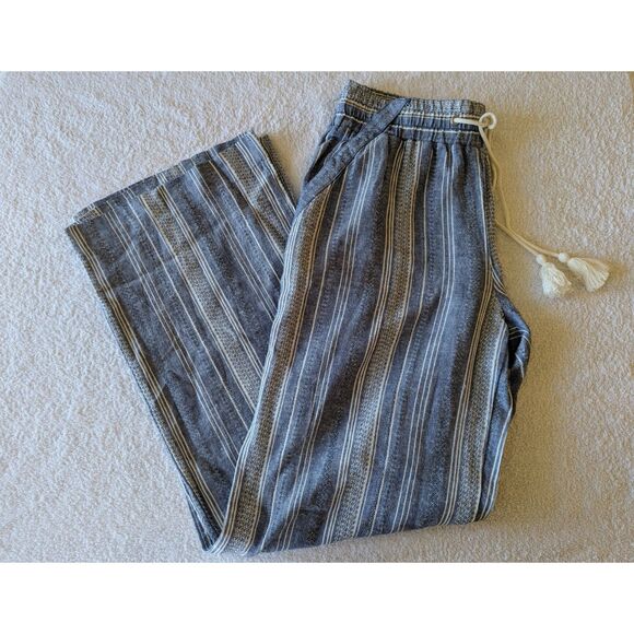 NWT  Jolt wide leg linen/rayon blend tie/elastic waist pants   Sz L - Picture 8 of 10